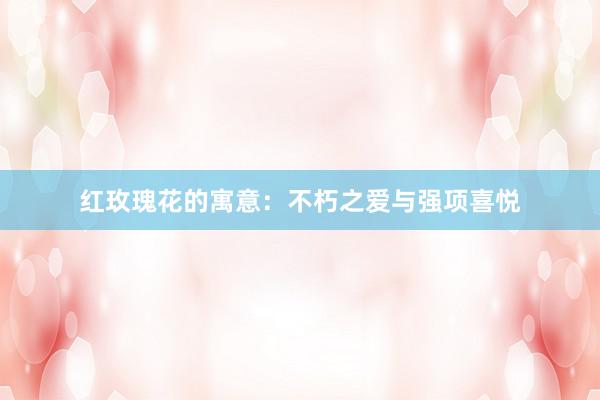 红玫瑰花的寓意：不朽之爱与强项喜悦